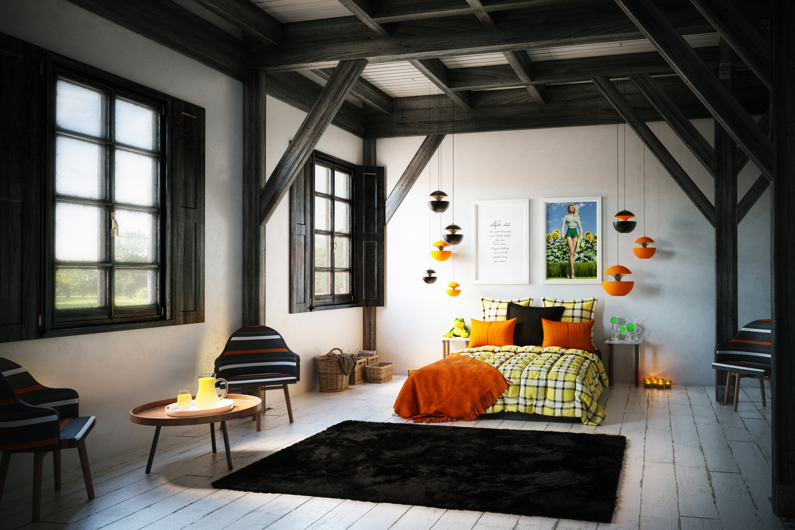 Warm and Cozy Interior Design with a Comfortable Colour Scheme.