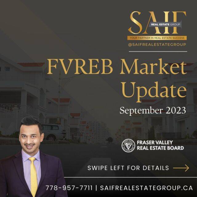 🏠 The September update from the Fraser Valley Real Estate Board is here, bringing you the latest insights and trends in our vibrant local market! 
Stay tuned for more updates and, as always, feel free to reach out for personalized advice and insights. 👇
📲 Call: +1-778-957-7711
📧 Email: contact@saifrealestategroup.ca

#SaifRealEstateGroup #RealEstateUpdate #FVREBUpdate #SeptemberUpdate #FVREB #YourLocalRealtor #SurreyRealtor #VancouverRealEstate #Updates #RealEstateNews #MarketInsights #RealEstateAdvice #ExpertOpinion #TrustedPartner #ClientSatisfaction #RealEstateGoals #FraserValleyRealEstate #HomeOpportunities