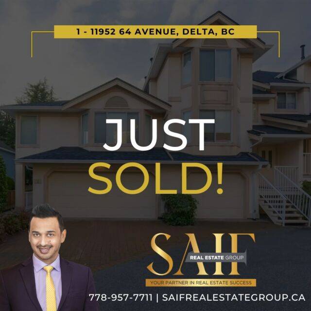 🎉Just Sold!🏡 🎉
📍1 11952 64 Avenue
Delta, BC, V4E 1C8

Congratulations to the new owners on their fantastic acquisition! 🎊💥

If you're considering buying or selling , trust in the expertise of Saif Real Estate Group. 👇
📲 Call: +1-778-957-7711
📧 Email: contact@saifrealestategroup.ca
🌐 https://www.saifrealestategroup.ca/

#SaifRealEstateGroup #JustSold #DeltaRealEstate #ResidentialRealEstate #DeltaRealtor #RealEstateExpert #InvestInRealEstate #HomeSelling #SellingSuccess #RealEstateAgent #SoldBySaif #DeltaRealEstateSuccess